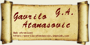Gavrilo Atanasović vizit kartica